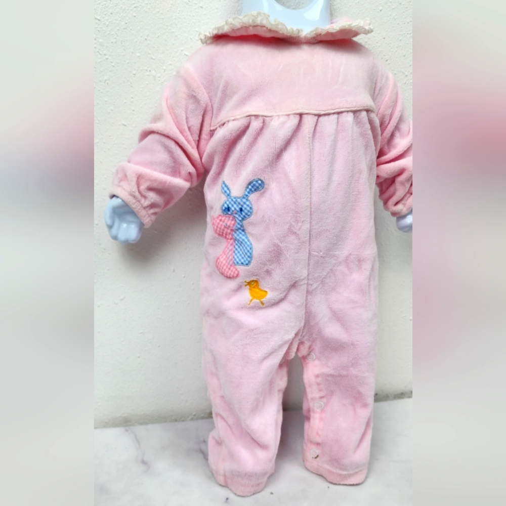VTG By Thomas pink Easter bunny jumpsuit